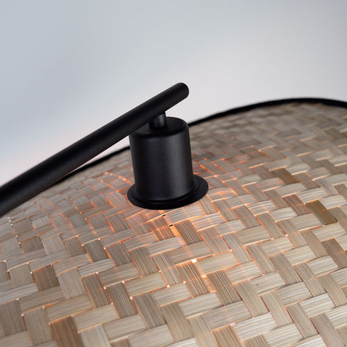 EGLO Vloerlamp Marywell - e27 - hout - zwart/bruin