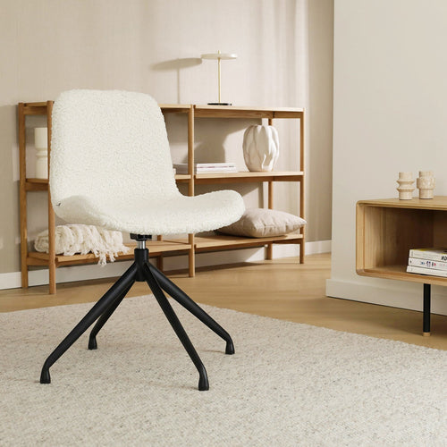 Nolon Nola-Fé Draaibare Eetkamerstoelen Set van 2 Teddy Wit - Wit - vtwonen shop