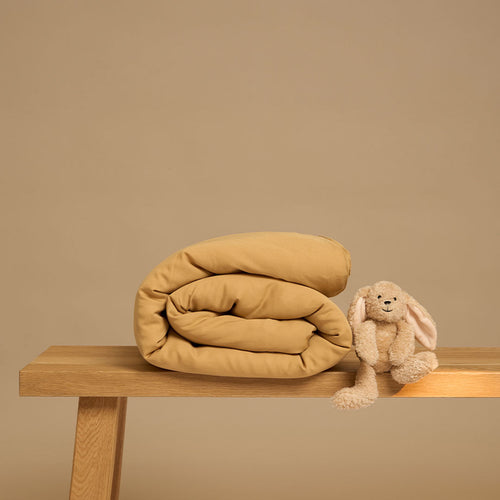 Coco & Cici - Kids - TENCEL Twill Dekbedovertrek okergeel - 100x135 (zonder kussensloop)