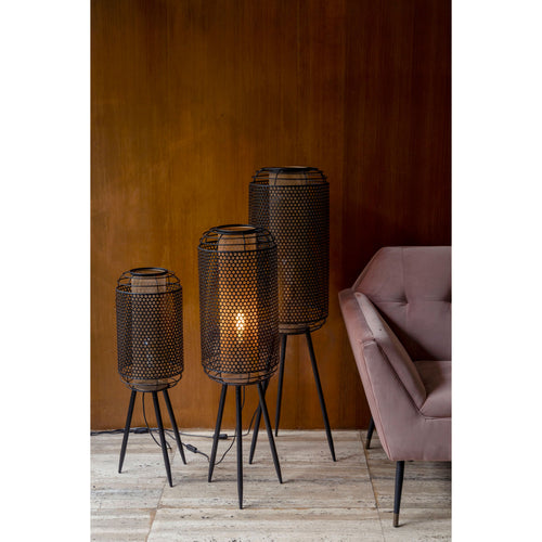 Dutchbone Archer Vloerlamp/ Staande lamp Zwart M - vtwonen shop