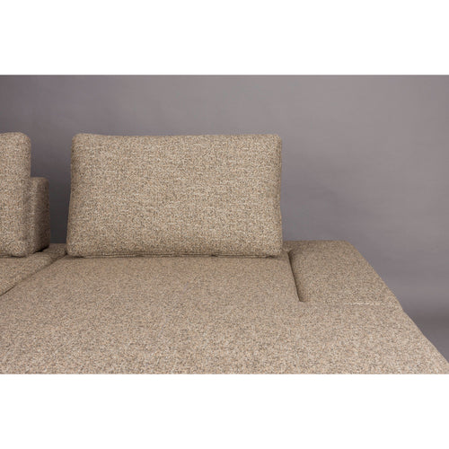 Dutchbone Shelly Bank Cinnamon Rechts Chaise Longuen - Bruin - vtwonen shop