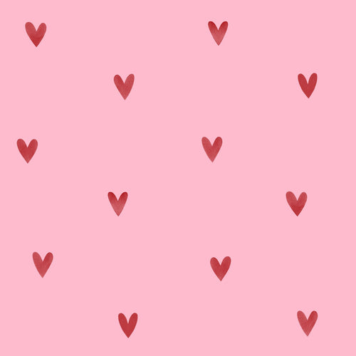 ESTAhome behang hartjes roze en rood - 50 x 900 cm - 131631 - vtwonen shop
