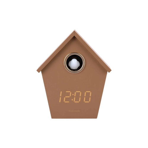 Karlsson wekker Riqueza Cuckoo - bruin - 6.8x13x15.3cm - Vaderdag - Vaderdagcadeau - Vaderdag cadeautje voor hem
