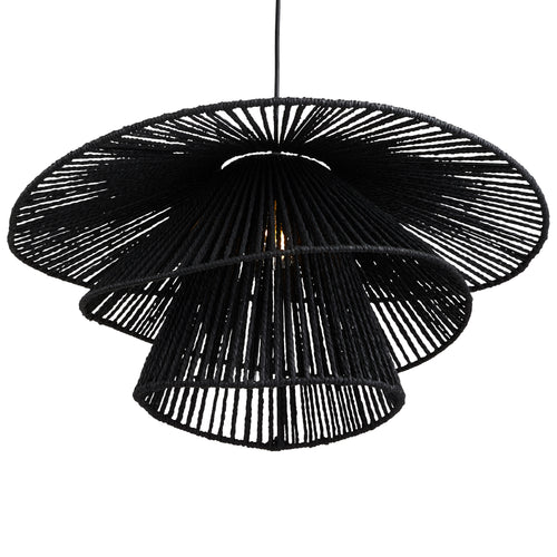Lighto | Hanglamp Rotan Zwart Ø63 cm | Amara - vtwonen shop