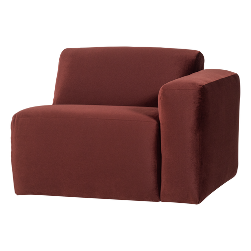 WOOOD 1-zits bank arm rechts vel. kastanjebruin Mojo Base - 74x105x97