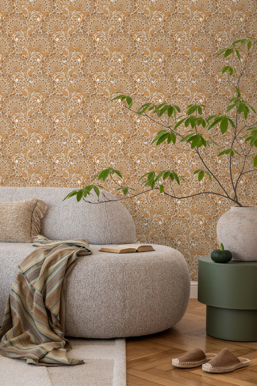 ESTAhome behang vintage bloemen bruin - 50 x 900 cm - 131089 - vtwonen shop