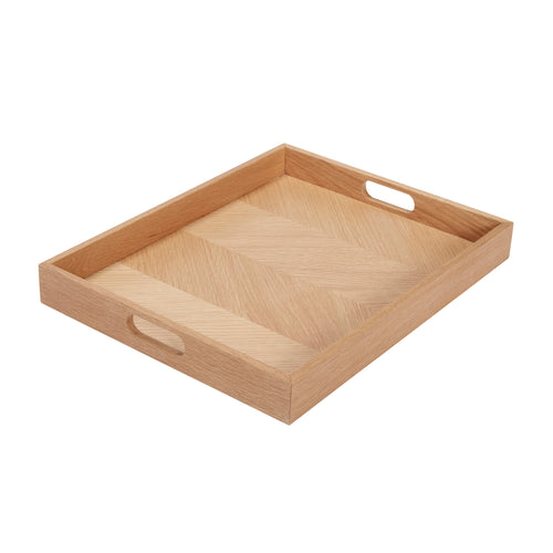 Hübsch dienblad Structure - mdf/eiken fineer/eikenhout - 45x35xh5cm