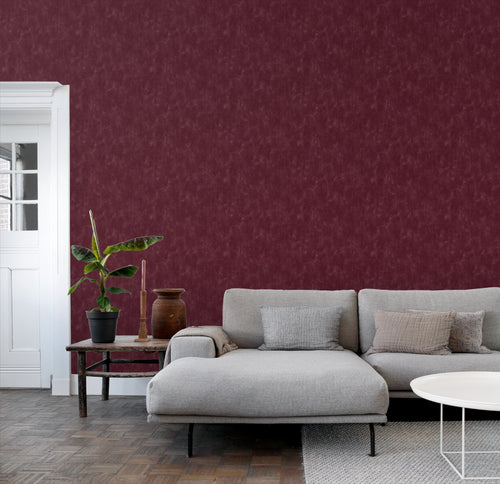 ESTAhome behang geschilderd effect bordeaux rood - 0,53 x 10,05 m - 148724 - vtwonen shop