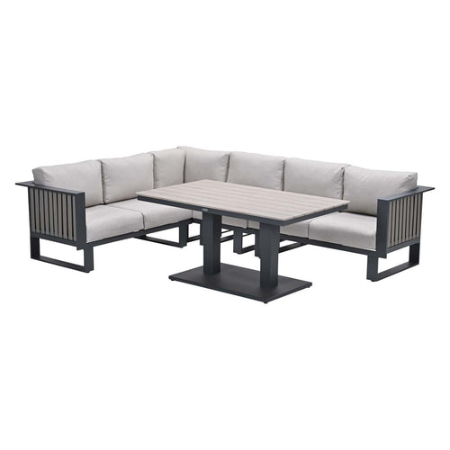 Garden Impressions lounge dining set Gabon taupe - 5-delig - vtwonen shop