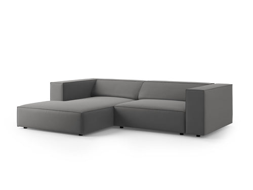 Cosmopolitan Design linker hoekbank Arendal 3-zits, flueel, cement - 166x224x70cm