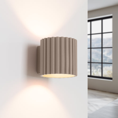 Sollux Lighting Wandlamp AURA taupe G9 - 10x12x10cm