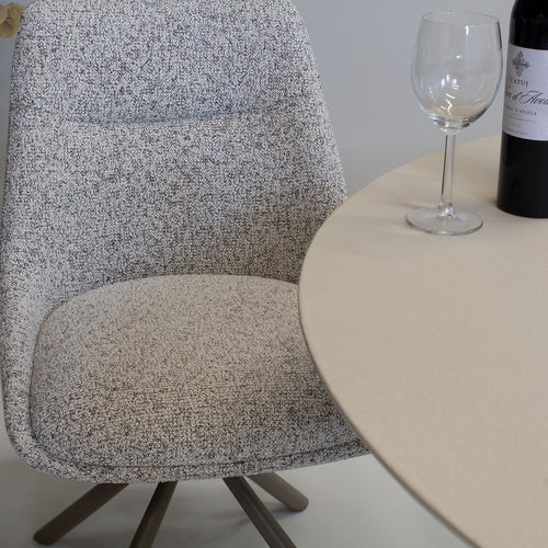DÉJA Living Eetkamerstoel Malou - Beige/Taupe - Draaibaar - Set van 2 - vtwonen shop