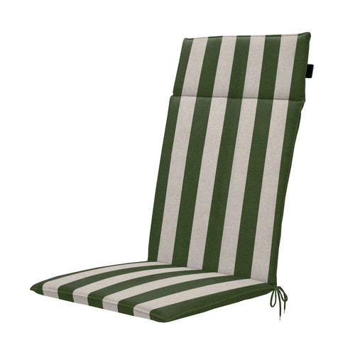 Madison tuintstoelkussen hoge rug Amora - groen - 120x50x4cm - set van 4