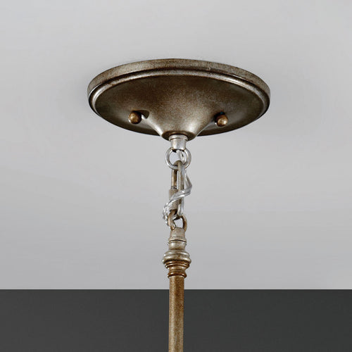Elstead Lucia - 1-lichts plafondlamp mini gepolijst zilver, E27
