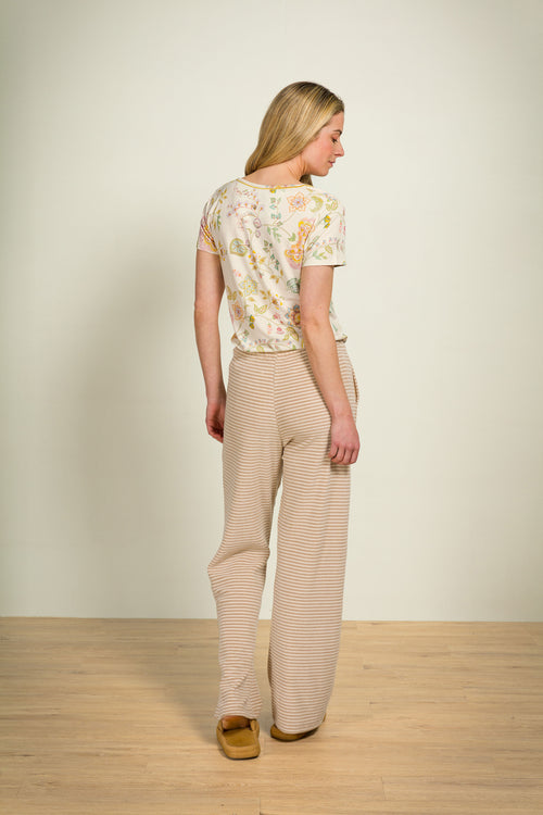 Pip Studio - Britta Pyjamabroek - Dames - Little Sumo Stripe - Zand - XL