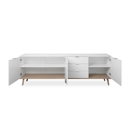 CALICOSY - Lage Buffetkast COPENHAGUE - Wit - 40x200x68 cm