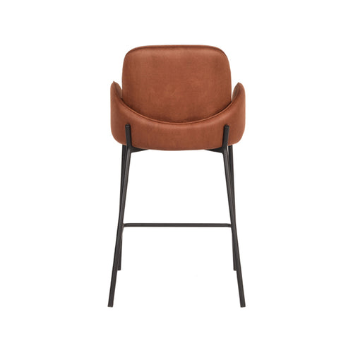 LABEL51 Barkruk Jari - Cognac - Zithoogte 65cm - Set van 2