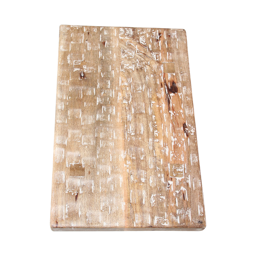 Raw materials krukje chiseled top - naturel - 40x25x20 cm