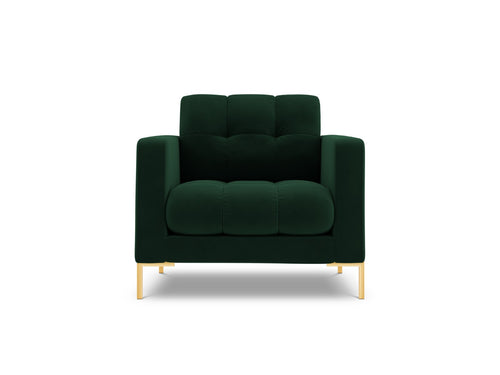 Cosmopolitan Design Fauteuil Bali flueel, flessengroen - 96x87x75cm