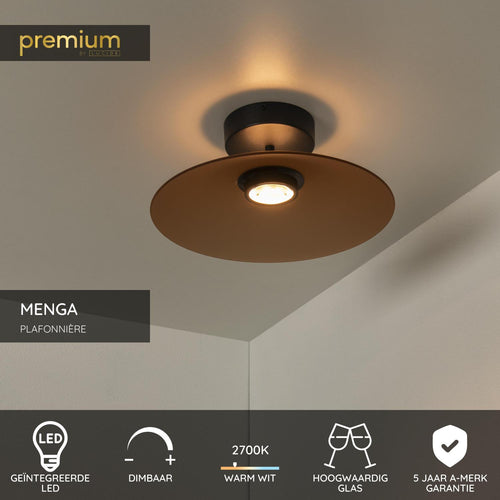 Lucide plafonnière MENGA - Geïntegreerde LED - Amber