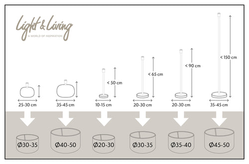 Light & Living lampenkap Livigno - wit - Ø35cm - vtwonen shop
