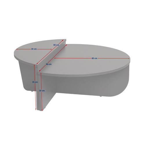 Calicosy - ORION Set van 2 salontafels - Licht hout - 90x90x35 cm