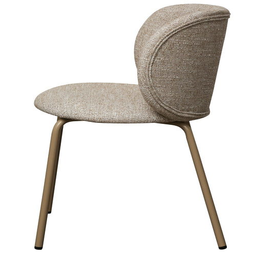 Furnhouse eetkamerstoel Nanna - Beige - Stof (Bouclé) - Set van 4