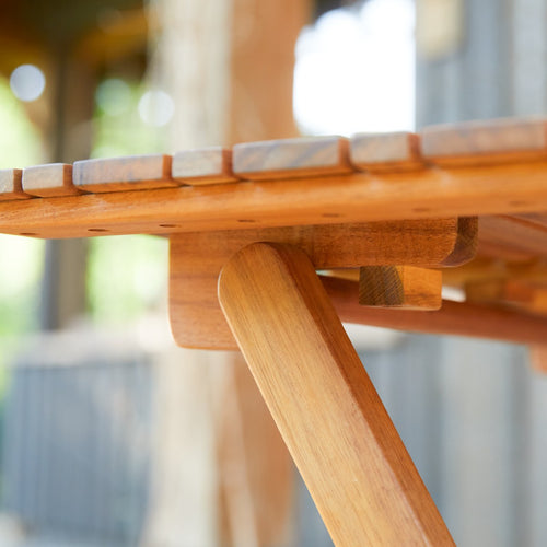 Tikamoon Tuinset van massief acaciahout en metaal, 2 stoelen - Zwart