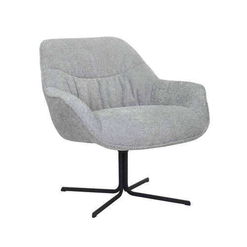 StarFurn Fauteuil Mila - Lichtgrijs Stof - Draaibaar - 79x80x81cm - vtwonen shop