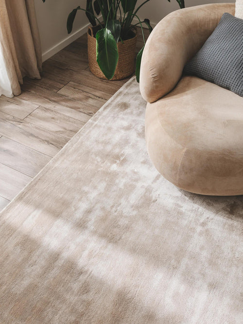 benuta viskose vloerkleed Nela - taupe - 120x170 cm