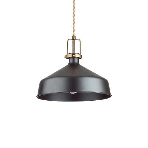 Ideal Lux ERIS-1 - Indoor Dome Plafond Hanglamp 1 Licht Zwart, E27