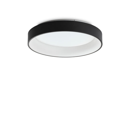Ideal Lux ZIGGY Ronde 60cm geïntegreerde LED semi-inbouwlamp zwart, 3000K, niet-dimbaar