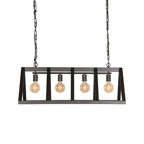 LABEL51 Hanglamp Roof - Zwart Metaal - 95x35x38cm - vtwonen shop