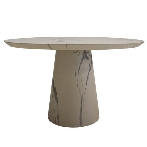 DÉJA Living Eettafel Flen Rond - Marmerlook - 120x120x76cm - vtwonen shop