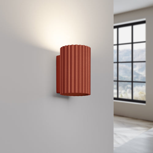 Sollux Lighting Wandlamp KARBON 10 rood oker - 6,5x8,5x10cm