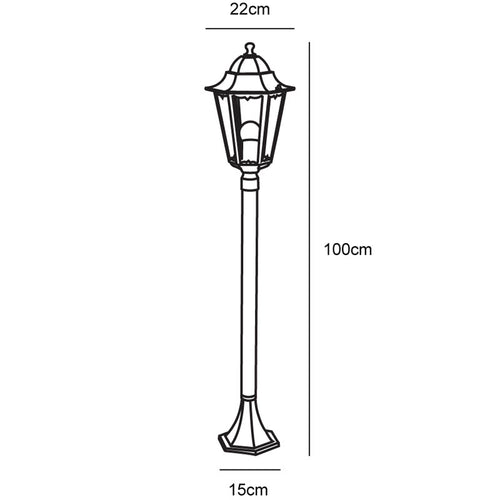 Nordlux Cardiff Lantaarn Buiten - E27 - IP44 - Zwart