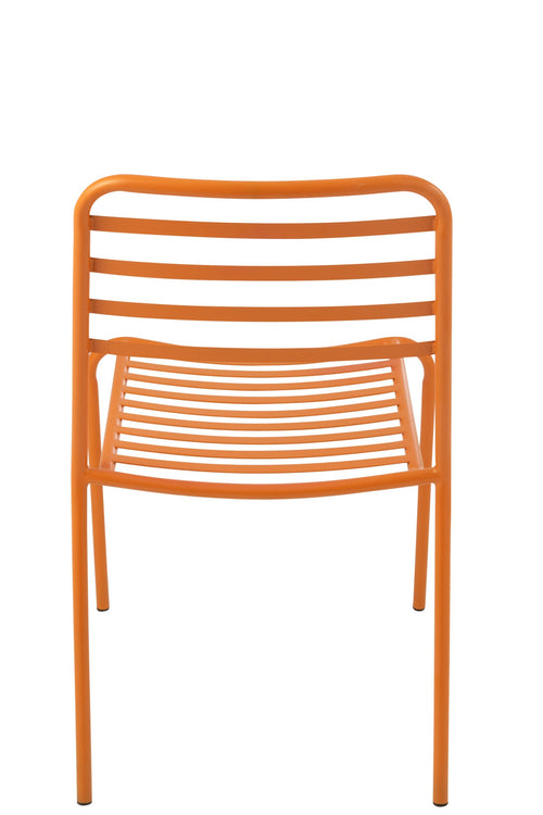J-Line decoratie - polyresin - gestreept/meta - oranje