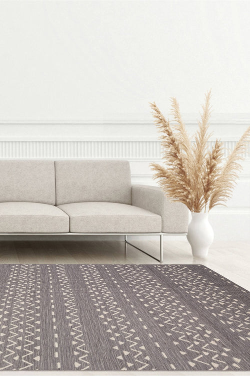 AFK Living vloerkleed Kalimba - voor binnen en buiten - grijs - 160 x 230 cm