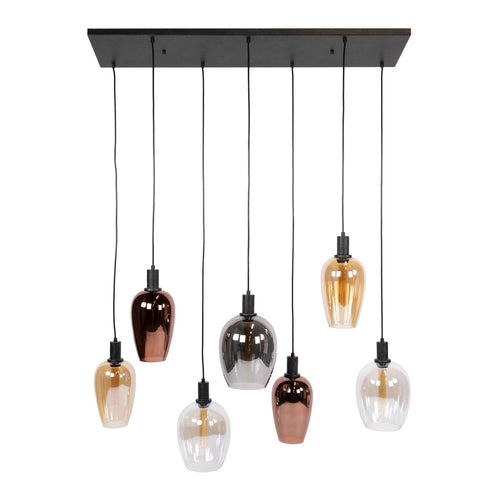 Giga Living Hanglamp Amfora - Zwart Metaal - 120x35x150cm