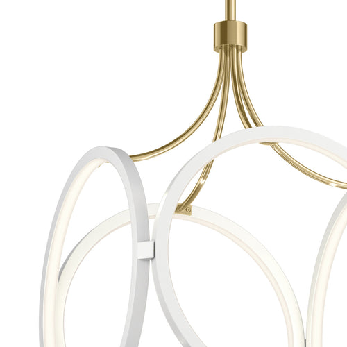 Elstead Kichler Ciri Geïntegreerde LED Hanglamp Plafond Wit met Champagne Goud, 3000K