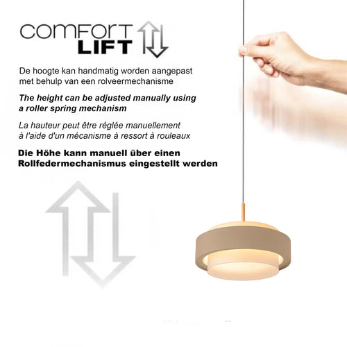 Freelight hanglamp Puleggia - 3 lichts - 90  x 150   cm - beige
