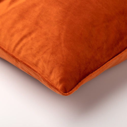 FINN - Sierkussen 60x60 cm - velvet - effen kleur - Potters Clay - oranje