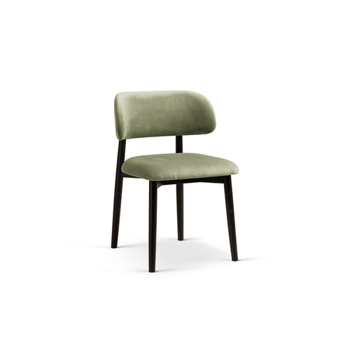 Set van 2 fluwelen stoelen Evan flueel groente - 51x49.5x77cm