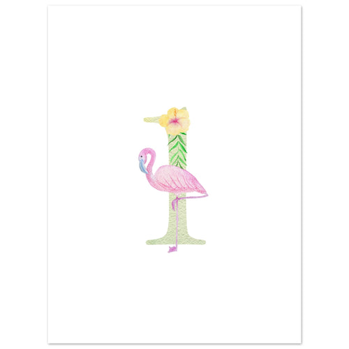 Artfulprints  Cijfer 1 kinderkamer   poster 30x40 cm - vtwonen shop