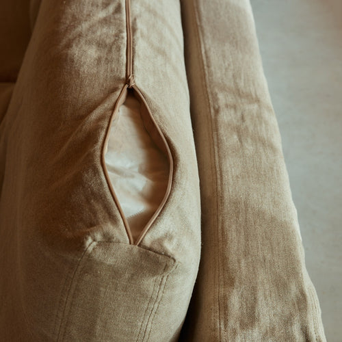 Tikamoon Modulaire bank in natuurlijk linnen, 3/5-zit - Naturel - vtwonen shop