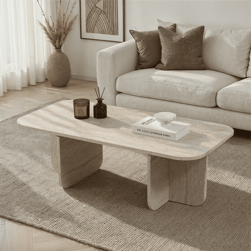 Calicosy - BECAJ Rechthoekige salontafel - Eiken - 60x120x41,4 cm