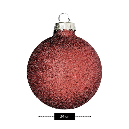 Mica Decorations Kerstballen - 26 Stuks - Ø7 cm - Glazen Ballen voor de Kerstboom en Kerstversiering - Met Piek voor de Top - Glimmende en Glitter