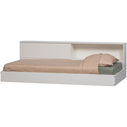 WOOOD bed Carter - Grenenhout - Wit - 90x200