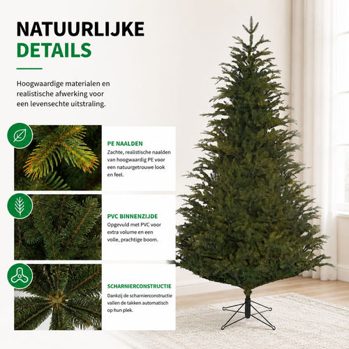 Black Box Trees Frasier - Kerstboom met Volle Uitstraling en 1298 Takken - Kerstversiering voor Binnen - Kunstboom Makkelijk Op te Zetten - H155 x