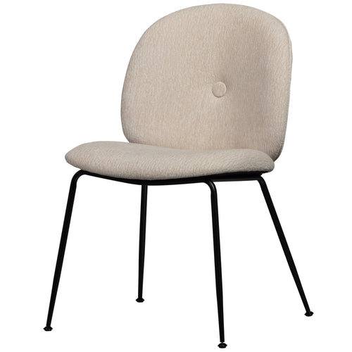 WOOOD eetkamerstoelen Manuel - Polyester - Zand - Set van 2 - vtwonen shop